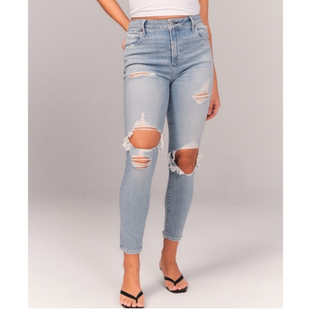 Abercrombie & Fitch Super Skinny Ankle High Rise Jeans
